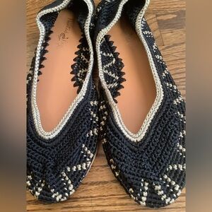 Painted Bird Crocheted Flats